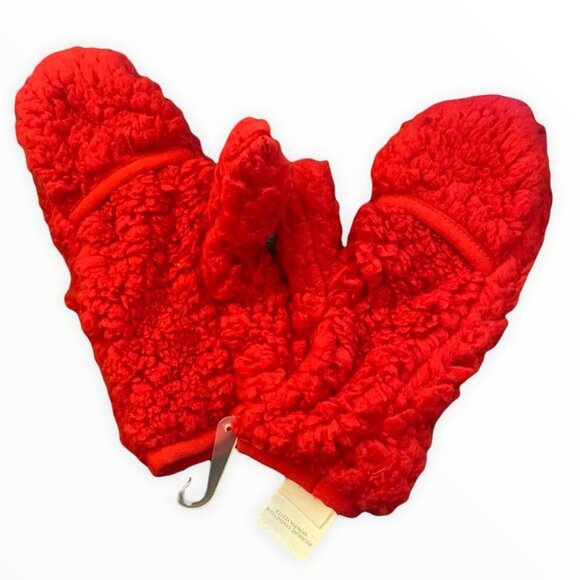 NWT Nordstrom Tucker Tate Plush Flip Top Red Tomato Mittens Kids Age 7-16 Gloves - Picture 3 of 10
